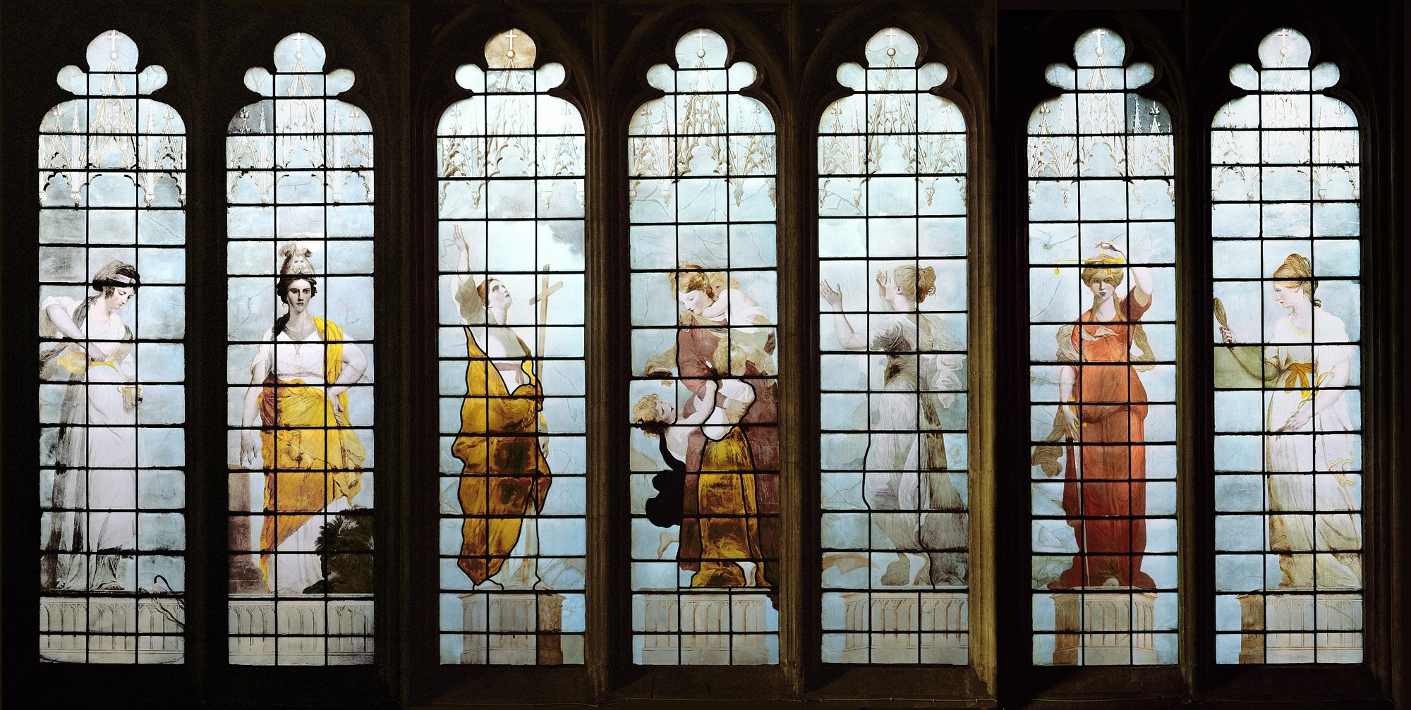 The Seven Cardinal Virtues (Stained glass window)