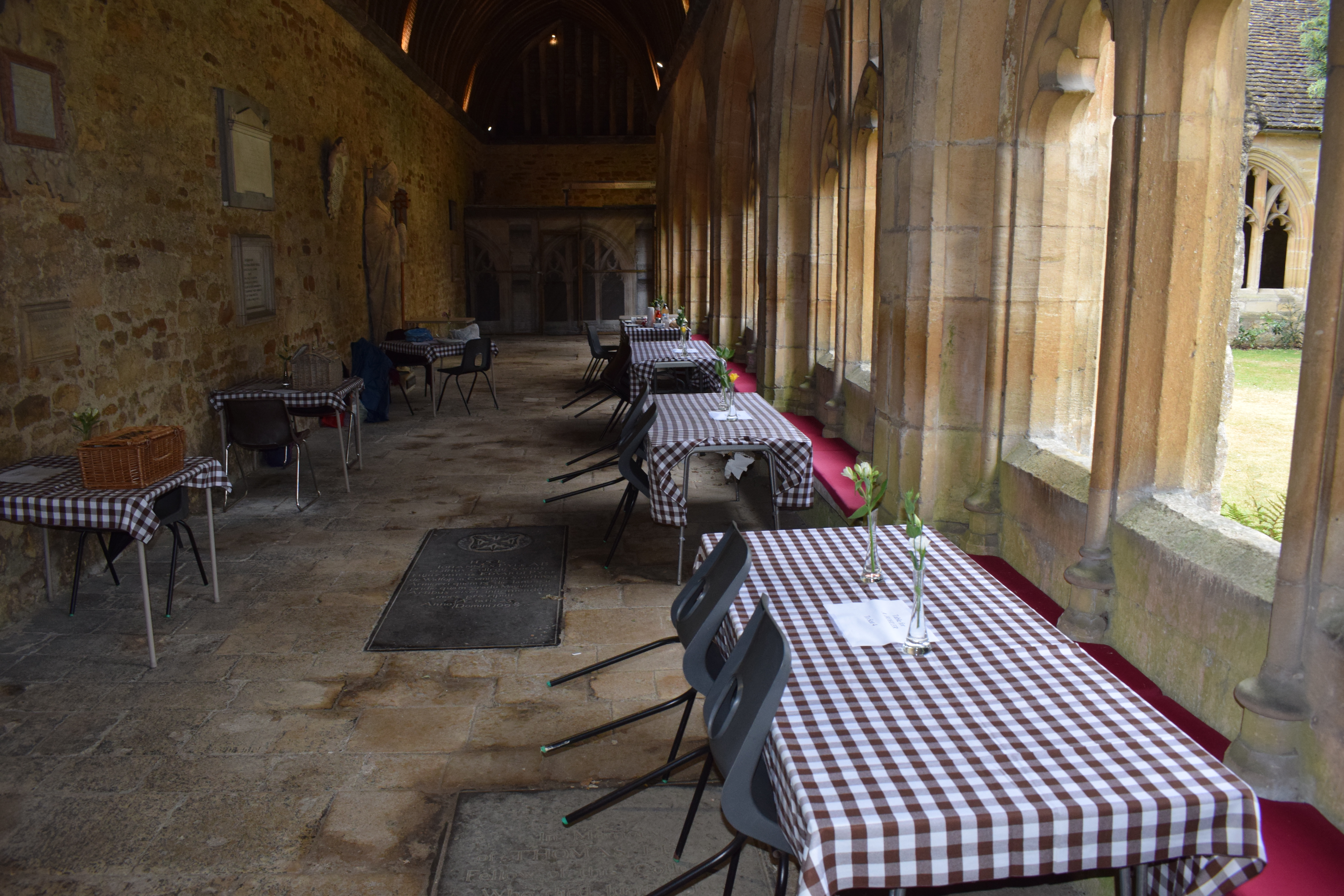 Opera in the Warden's Garden, table set up