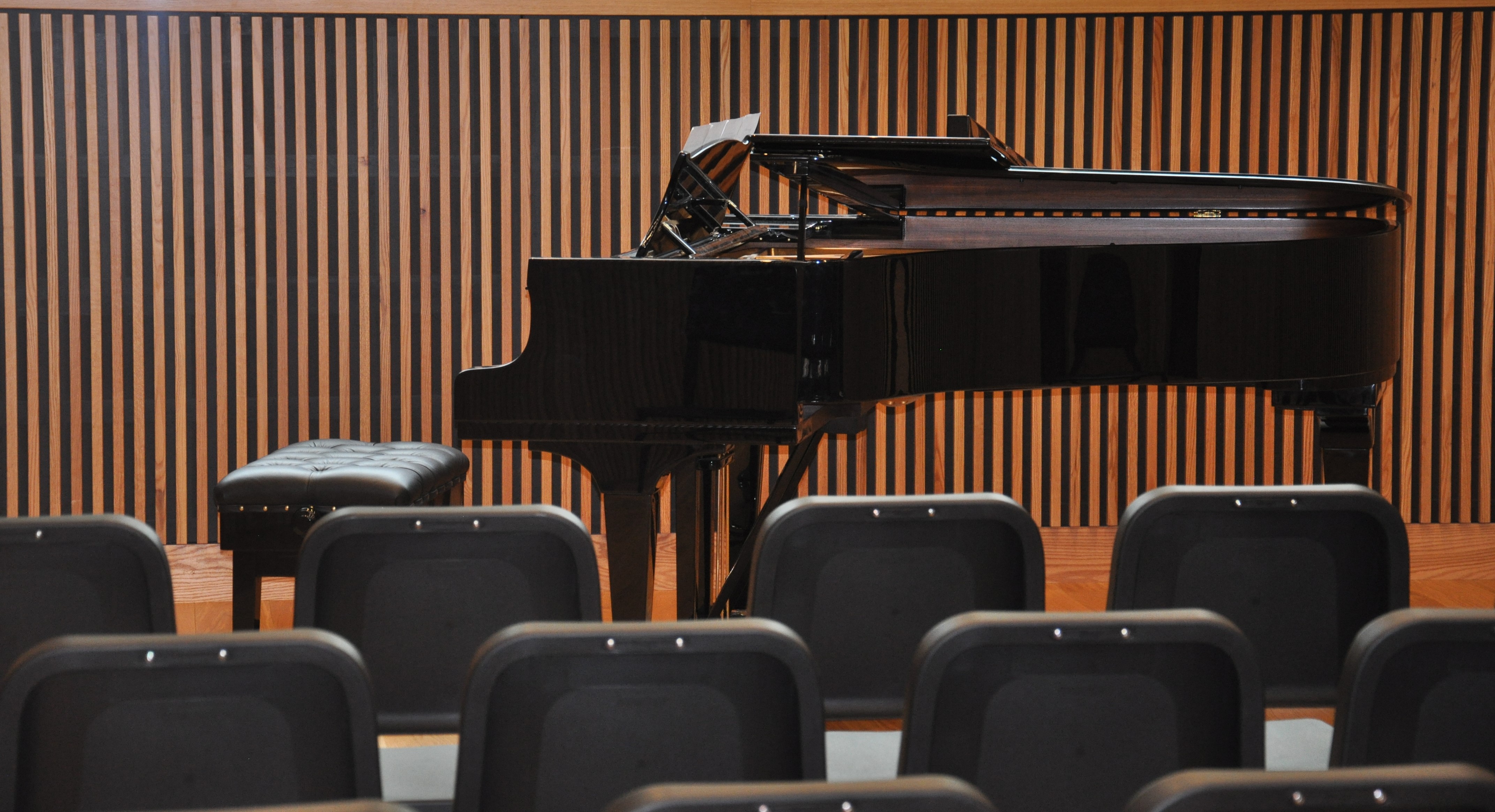 Grand piano in the Clore Music Studios