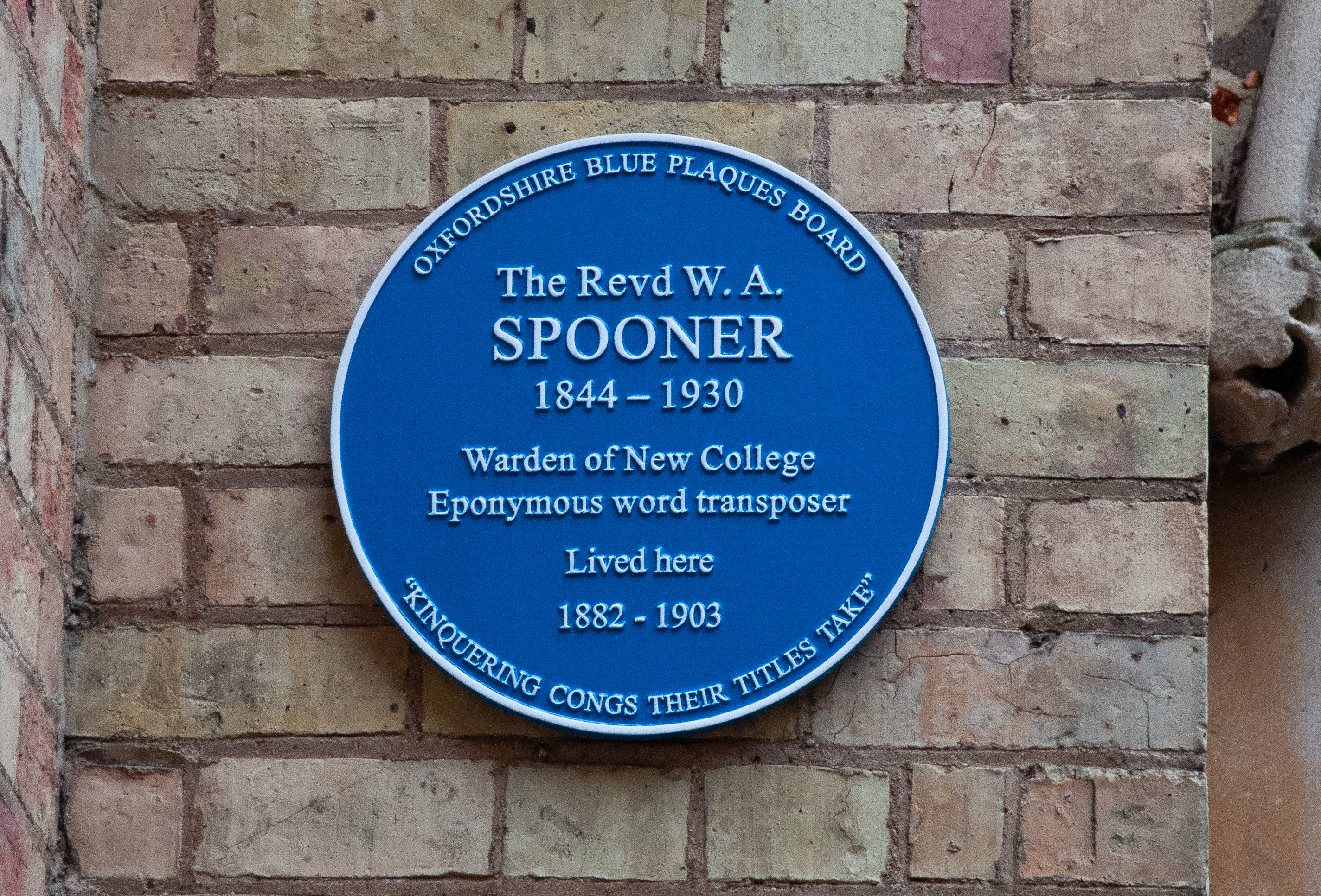 Spooner Plaque