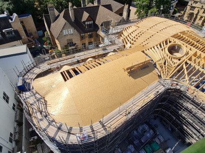 New College Gradel Quad with timber roof exposed
