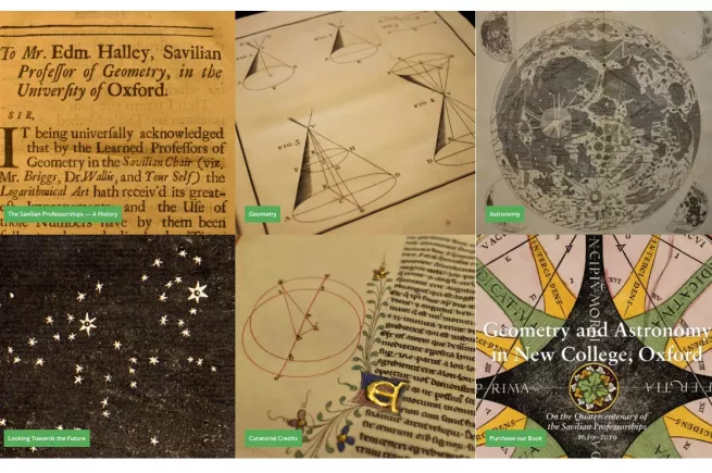 Geometry and Astronomy Exhibition - feature boxes