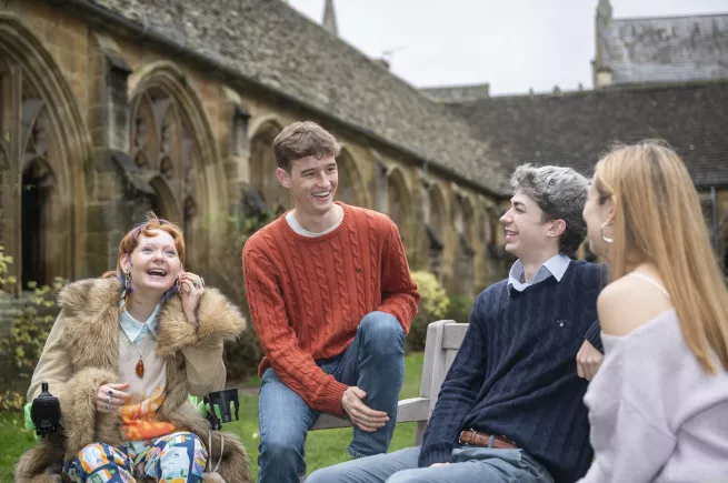 People in Cloisters