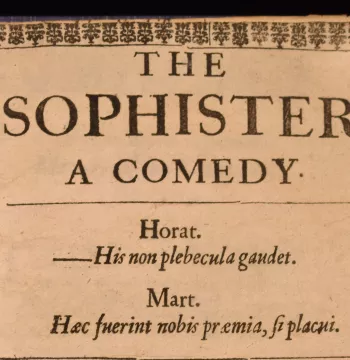 Top of the title page from 'The Sophister'