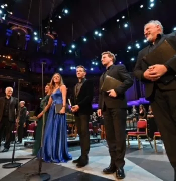 Guy Cutting with other performers at the Proms