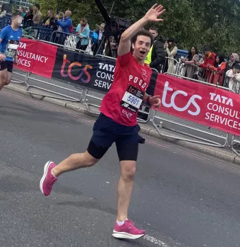 Jacopo running the London Marathon