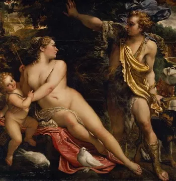 Painting of Venus and Adonis