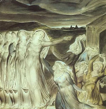 William Blake, The Parable of the Wise and Foolish Virgins (1822: Tate Gallery, London)